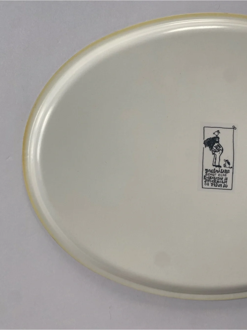 Bengt Elde Stockholm Tray Melamine 13” Swedish Folk Art Mid Century Mod Sweden